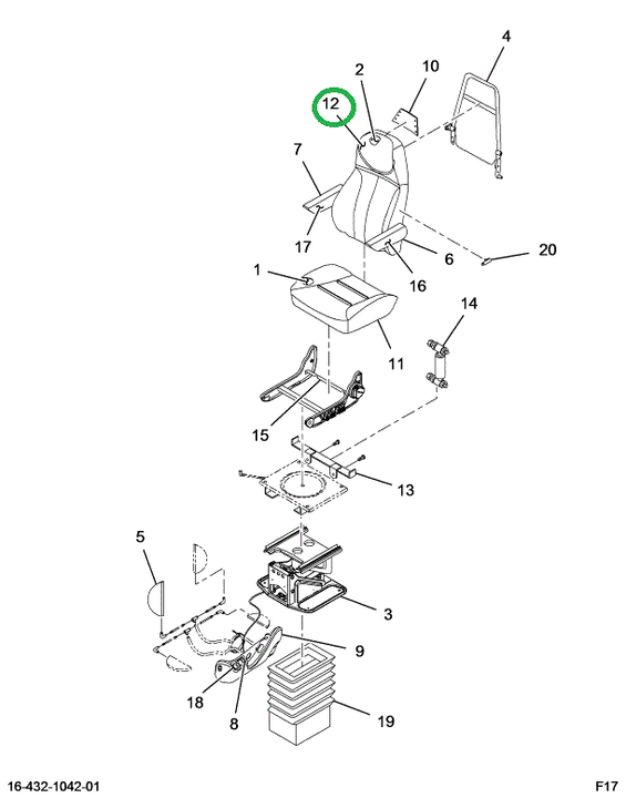 2516441C1 COVER, SEAT BACK COVER
