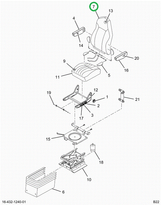 2516532C1 COVER, SEATBACK, BLCK CHRY MRD