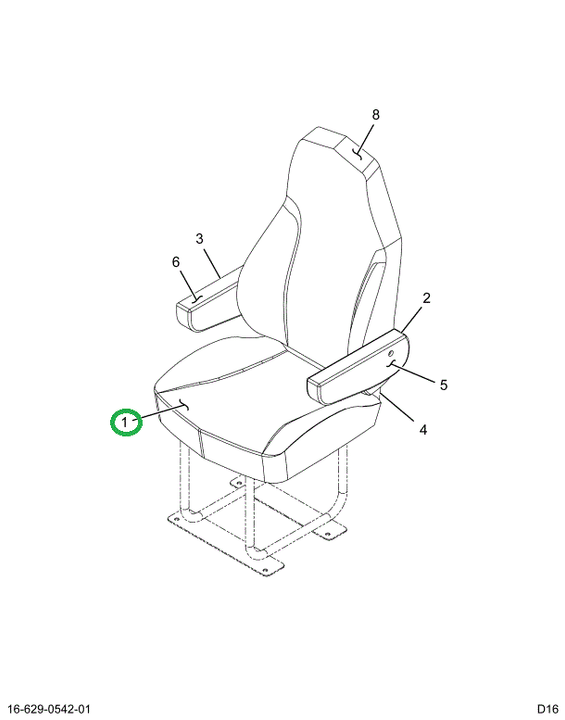 2516568C1 COVER, SEAT CUSHION