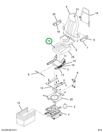 2516596C91 CUSHION,UPHOLSTERED SEAT CUSHI