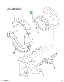 2516716C91 SPIDER, REAR BRAKE LEFT HAND