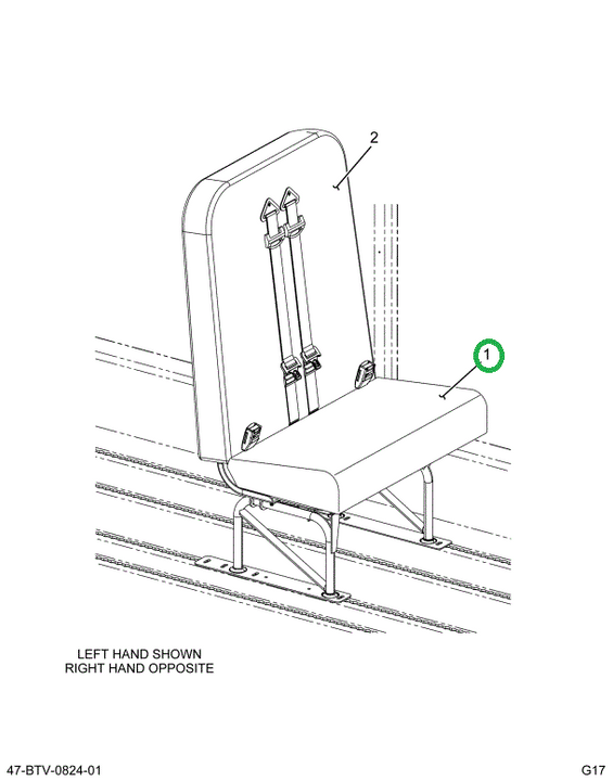 2516908C1 Cover, Seat Cushion
