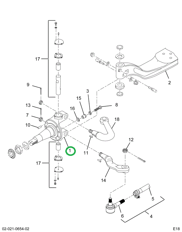 2517217C91 KNUCKLE, RIGHT HAND STEERING