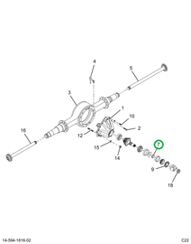 2517232C91 Spacer, Pinion
