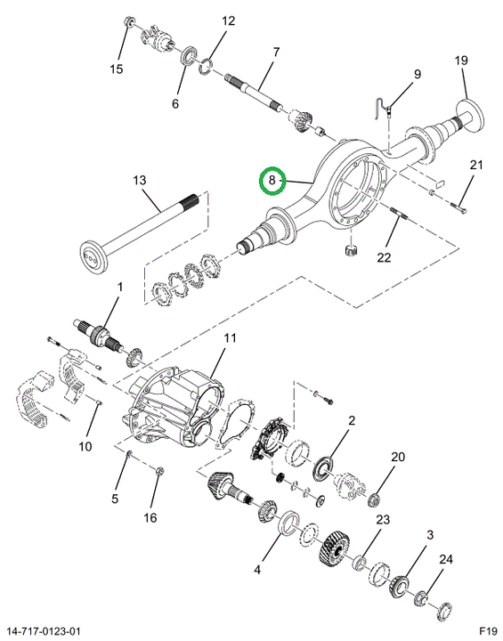 2517233C91 Housing, Axle, Forward Rear, D