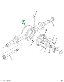 2517239C91 HOUSING, AXLE REAR REAR DANA R