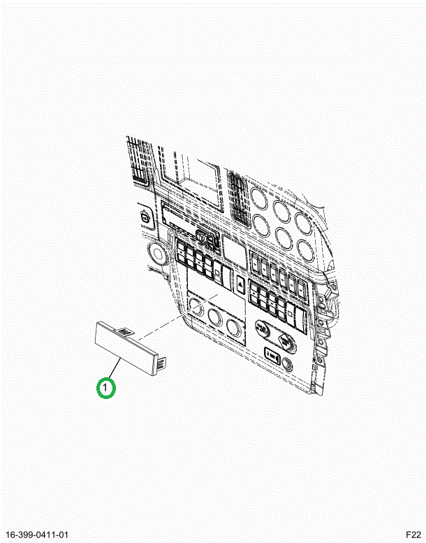 2517317C1 PANEL,1 SWITCH CUT OUT