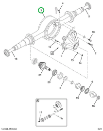 2517324C91 Housing, Axle, Rear/rear, Dana