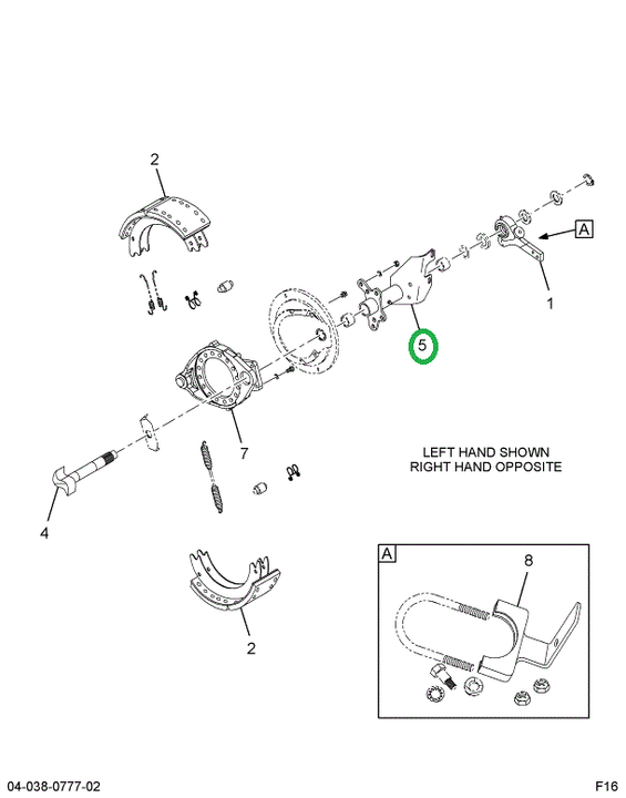 2517343C91 Bracket, Camshaft Bendix Left
