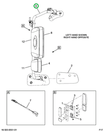 2517380C91 BRACKET ASSY, LH, BLACK, RMT,