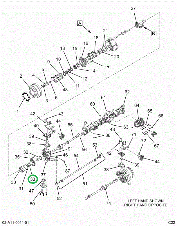 2517416C91 SPINDLE,SPINDAL ASSEMBLY