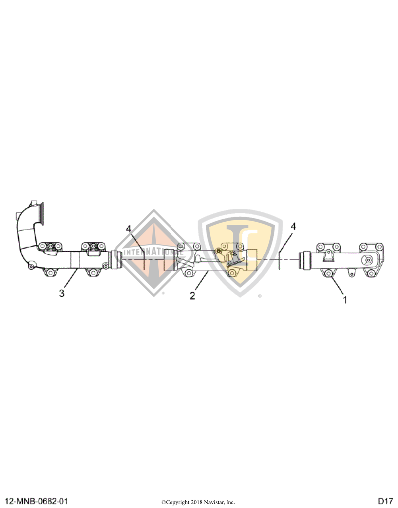 2517630C91 MANIFOLD,EXHAUST MANIFOLD ASSE