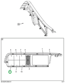 2518059C1 BEZEL,4 GAUGE CUT OUT