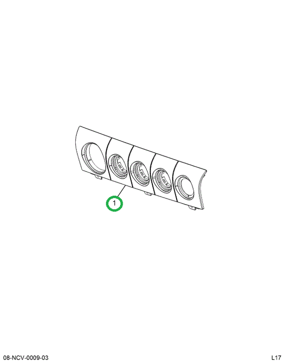 2518072C91 PANEL, FOUR AUXILIARY /NO FILT