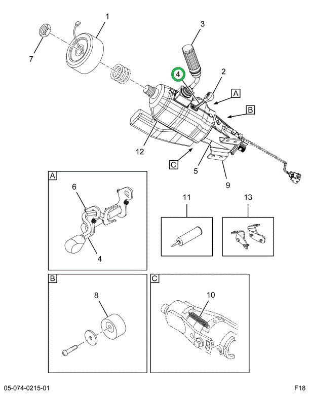 2518102C91 Tilt Lever
