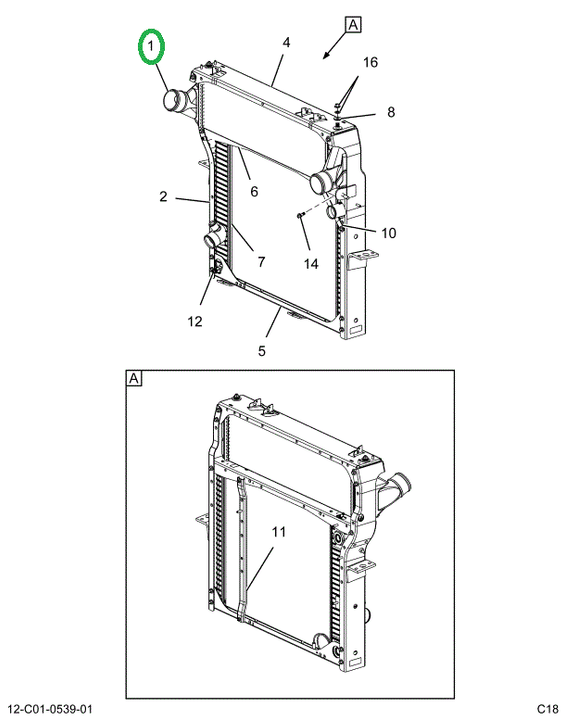 2518514C91 COOLER,CHARGE AIR COOLER(CAC)