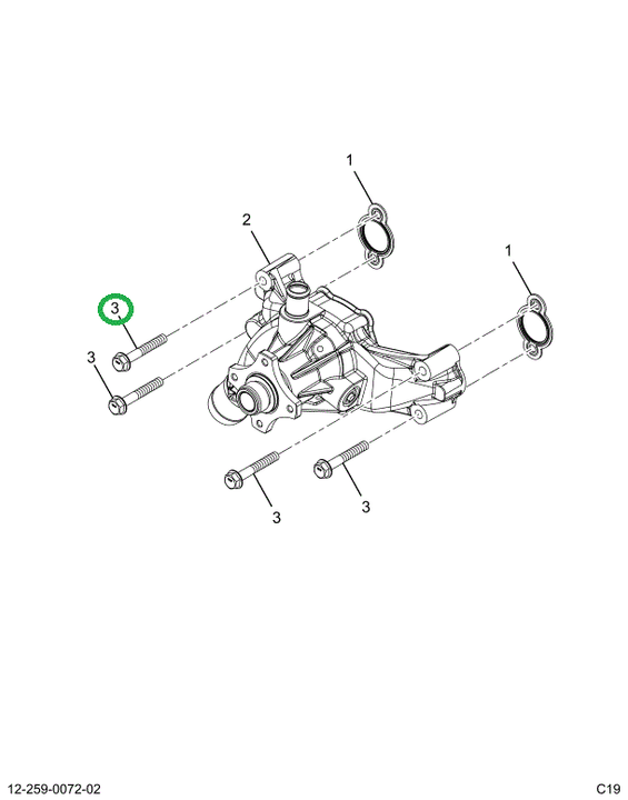 2518604C1 BOLT, WATER PUMP
