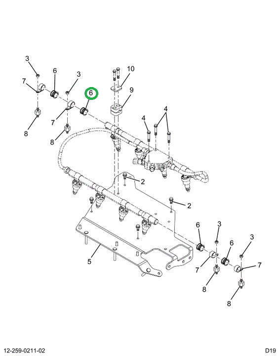 2518626C1 RAIL,BUSHING, RAIL MOUNTING