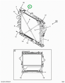 2518677C1 CHANNEL,RADIATOR, TOP CHANNEL