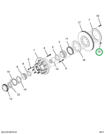 2519266C1 NUT, FLANGE, HEXAGON HEAD