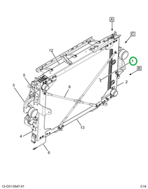 2519384C91 RADIATOR, ASSEMBLY, CORE AND T