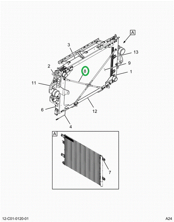 2519386C91 BAR,TIE BARS, RADIATOR SUPPORT