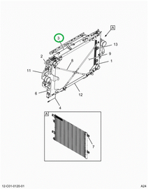 2519388C91 CHANNEL, RADIATOR TOP SUPPORT