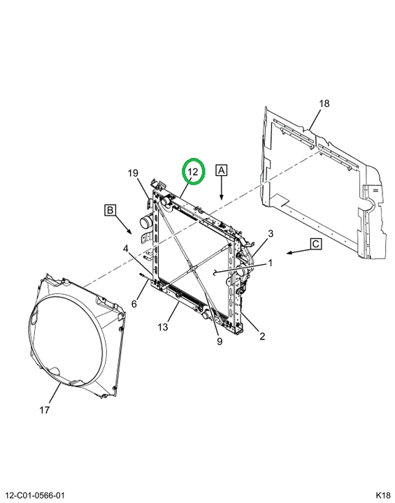 2519391C91 CHANNEL, RADIATOR TOP SUPPORT