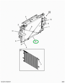 2519394C91 CHANNEL, RADIATOR BOTTOM SUPPO