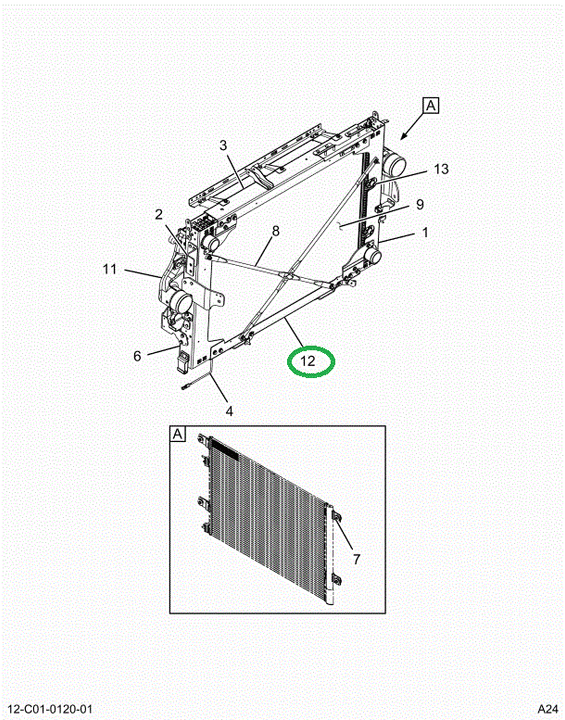 2519394C91 CHANNEL, RADIATOR BOTTOM SUPPO