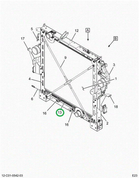 2519395C91 CHANNEL, RADIATOR BOTTOM SUPPO