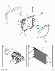 2519405C91 CHANNEL, RADIATOR RIGHT SIDE S
