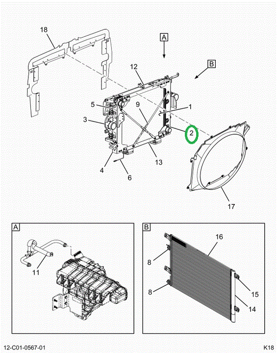 2519405C91 CHANNEL, RADIATOR RIGHT SIDE S