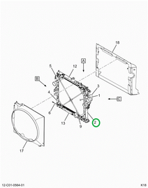 2519406C91 CHANNEL, RADIATOR RIGHT SIDE S