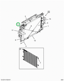 2519407C91 BRACKET, CORNER RADIATOR SUPPO
