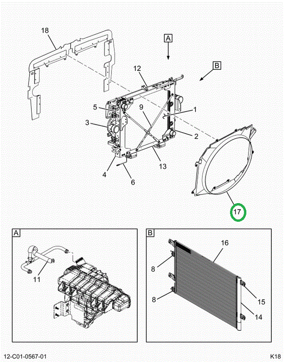 2519422C91 SHROUD, RADIATOR FAN