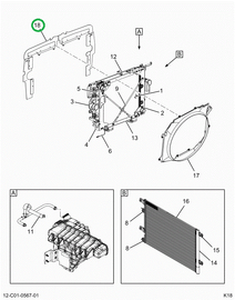 2519425C91 SHIELD, RADIATOR RECIRCULATION