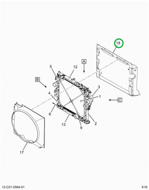 2519427C91 SHIELD, RADIATOR RECIRCULATION