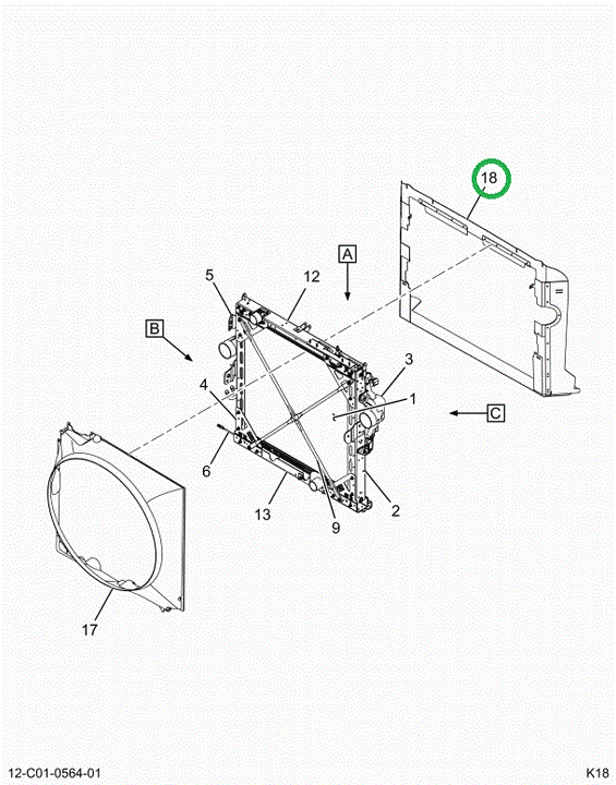 2519427C91 SHIELD, RADIATOR RECIRCULATION