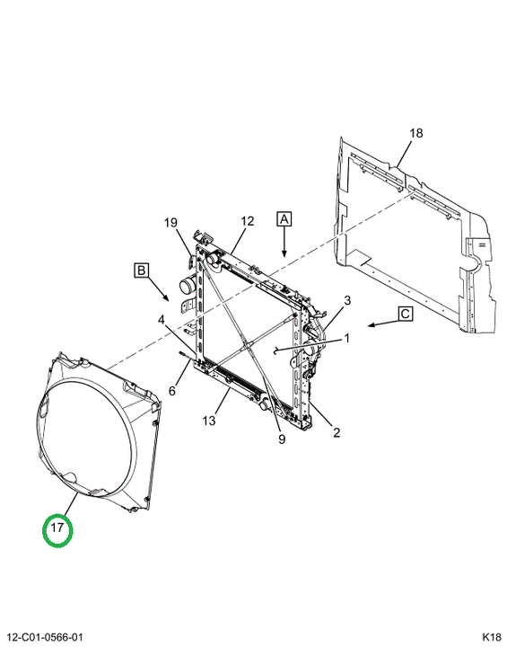 2519428C91 SHROUD, RADIATOR FAN