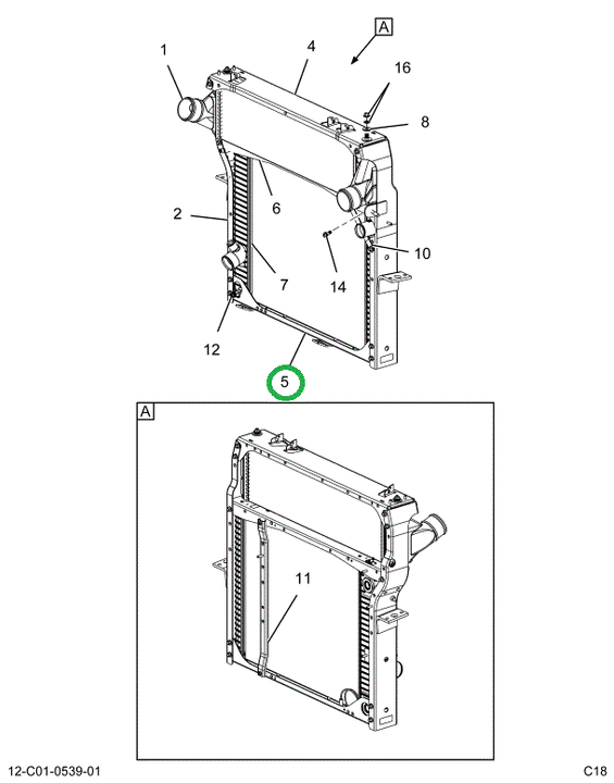 2519429C91 CHANNEL, BOTTOM, RADIATOR MOUN