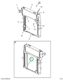 2519430C91 CHANNEL, VERTICLE, RADIATOR MO