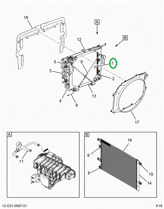 2519442C91 RADIATOR, ASSEMBLY, CORE AND T