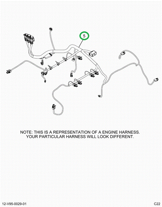 2519465C91 Harness, Master,  Lt Isx Engin
