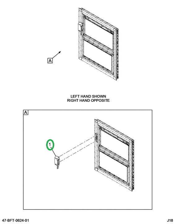 2519477C91 HANDLE,EMERGENCY HANDLE KIT LE