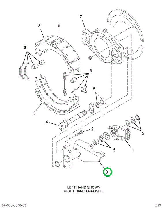 2519546C91 Bracket, Rh Camshaft Support