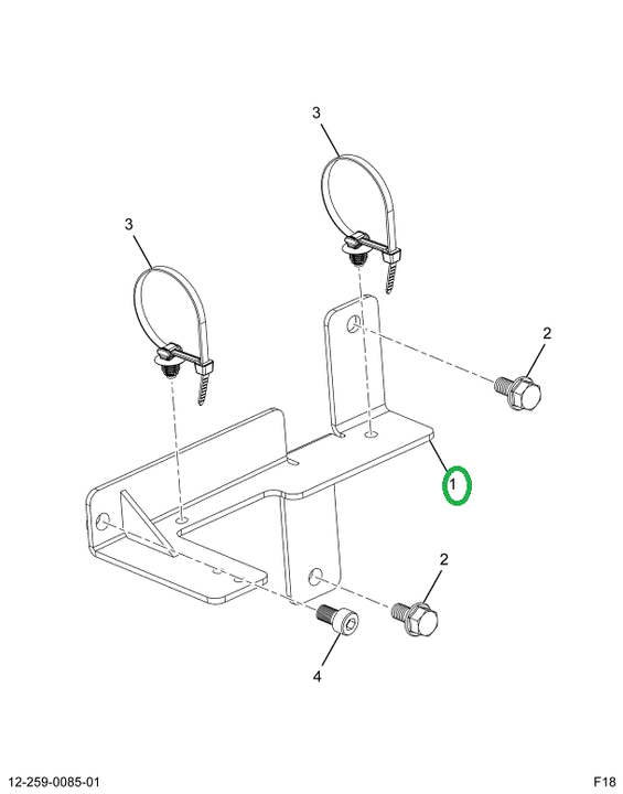 2519561C1 FITTING,BRACKET, O2 SUPPORT