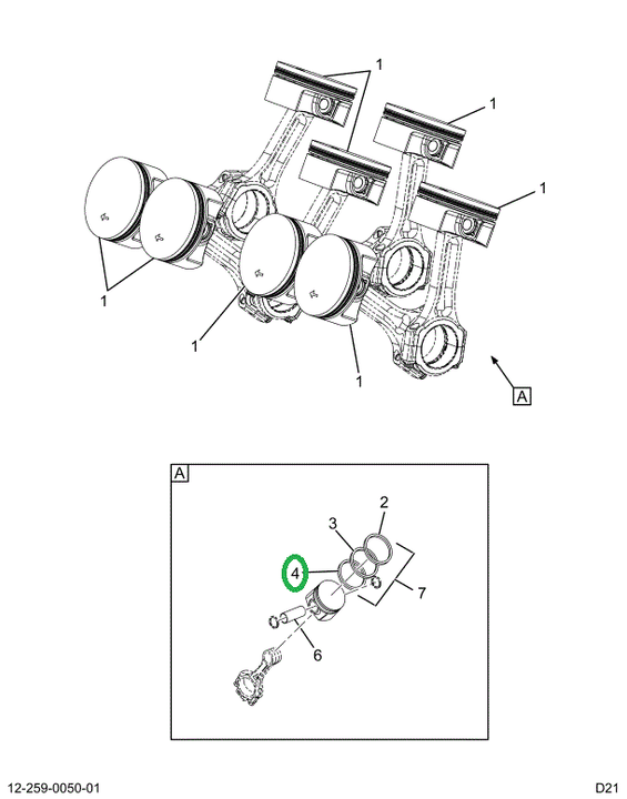 2519580C1 RING, OIL RAIL