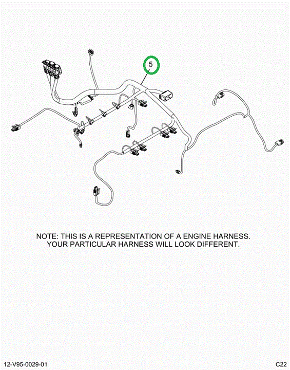 2519654C91 Harness, Master,  Hx Isx Engin