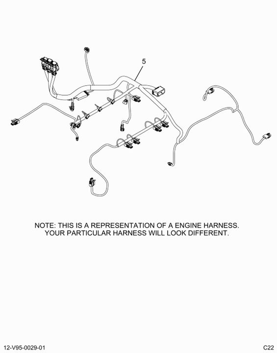 2519655C91 Harness, Master,  Hx Isx Engin